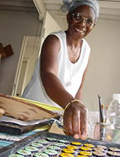 Margaret Majo at her workshop