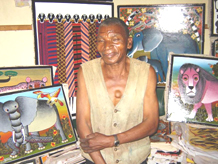 Omari Amonde (Omary Amonde) at his studio