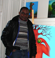 camille-pierre bodo pambu at his studio, 2008