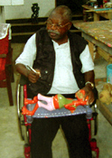 George Lilanga at his studio