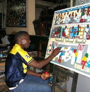 Maurus Michael Malikita at his studio