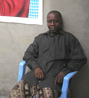 Chéri Samba at his studio, 2009